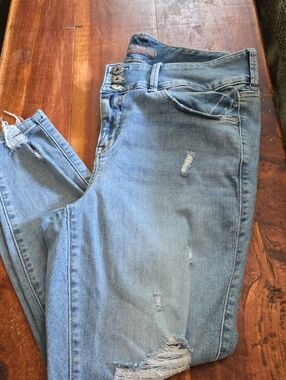 torrid Light Blue Distressed Skinny Jeans